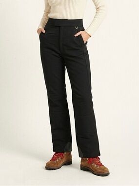 Vintage Roffe Ski Pants High Rise Stretch Slim Black XS